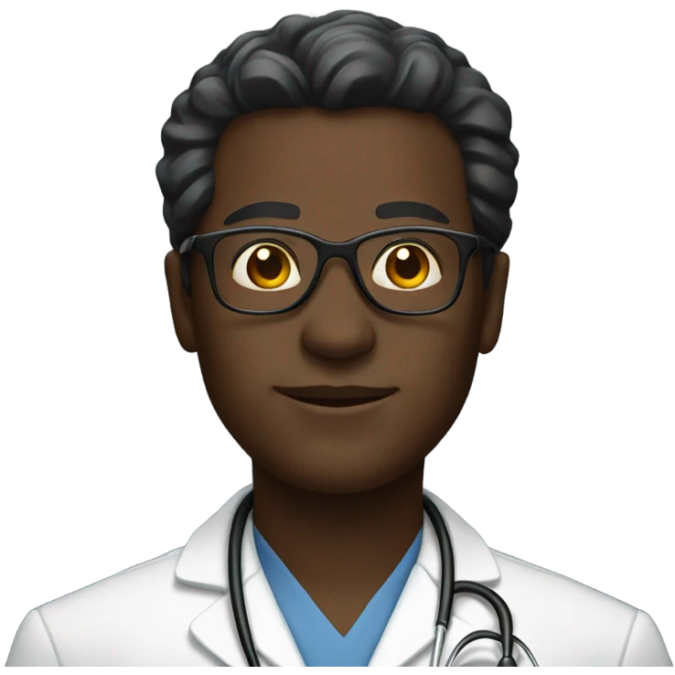 Black doctor with sunglasses emoji