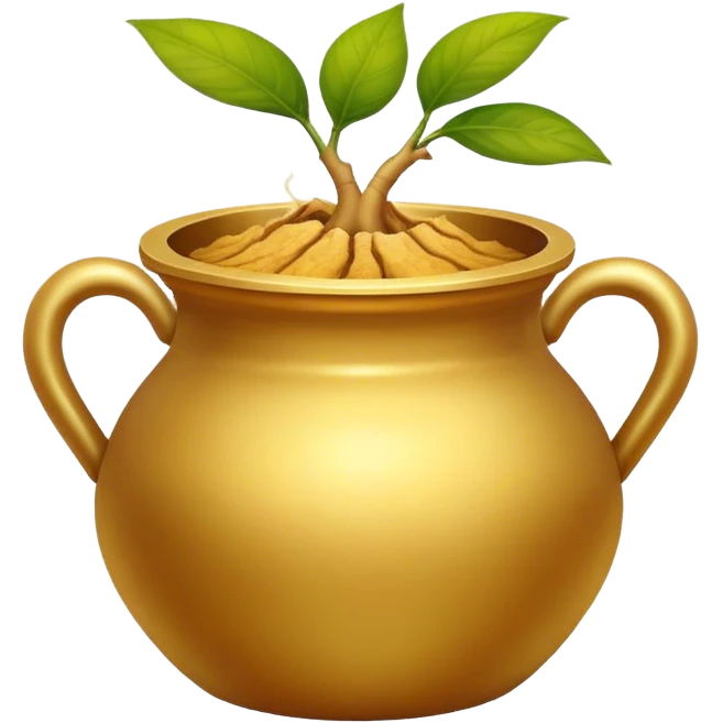ginger with gold pot emoji