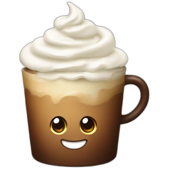 Coffee with whipped cream  emoji