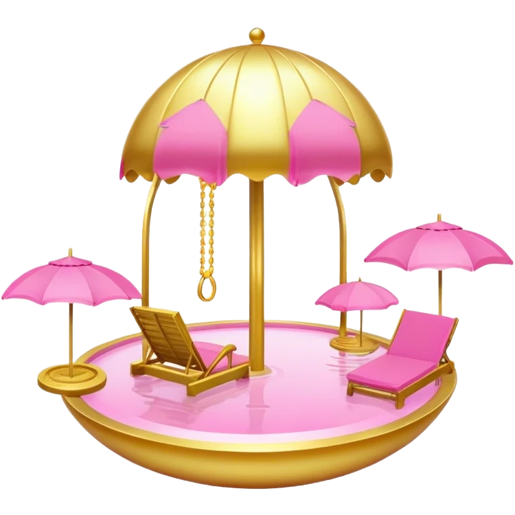 belief gold pink paradise emoji