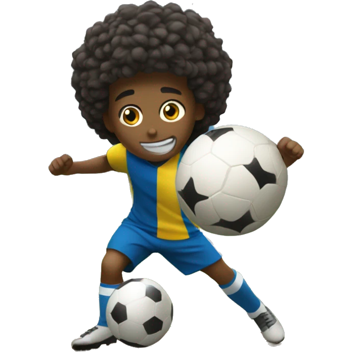 criança jogando bola emoji