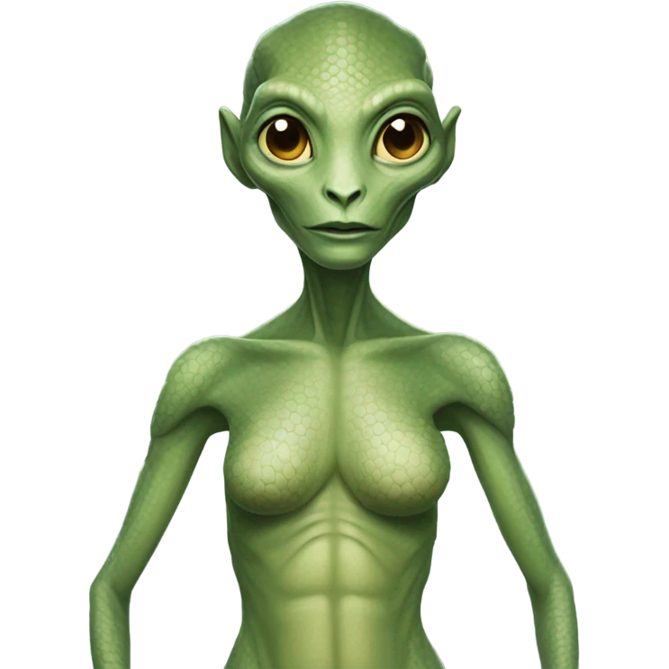 a reptilian alien woman full body emoji