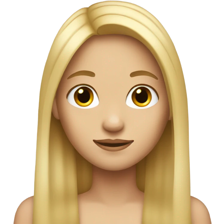 Blond girl with long straight hair  emoji