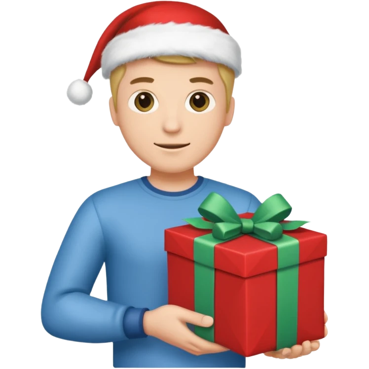 full-body man with a gift in his hands emoji