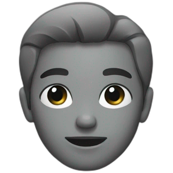 Black and grey emoji