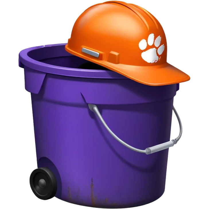 clemson in trash can emoji