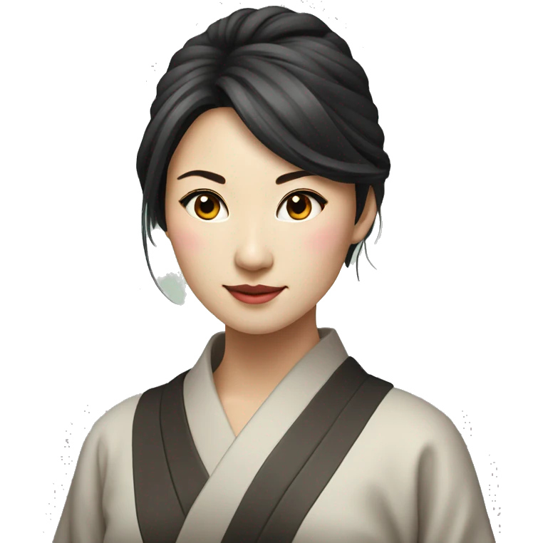 realistic portrait of very beautiful Japanese woman emoji