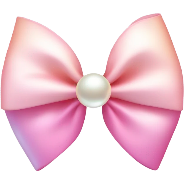 light pink bow ombre with a pearl charm emoji