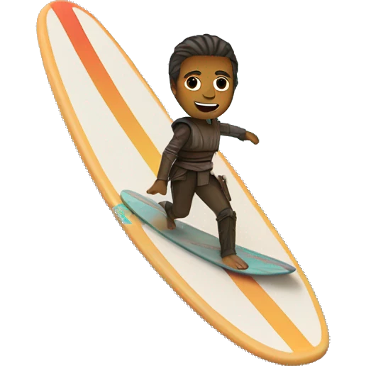 Star Wars riding a surf board emoji