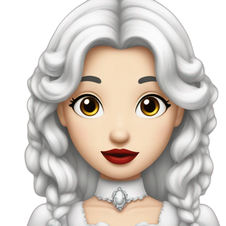 schneewittchen prinzessin schwarze Haare weiße Haut rote lippen emoji