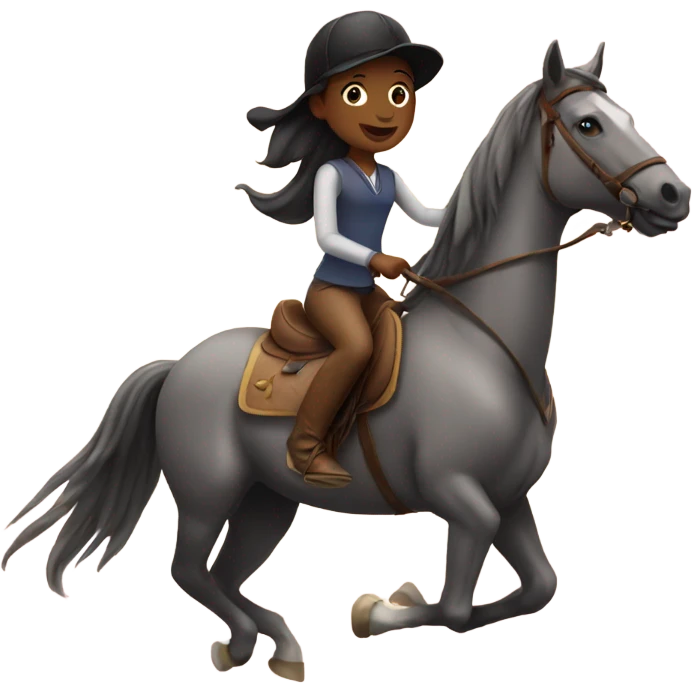 Girl riding a horse emoji