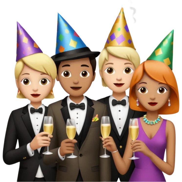 компания пьет и курит emoji