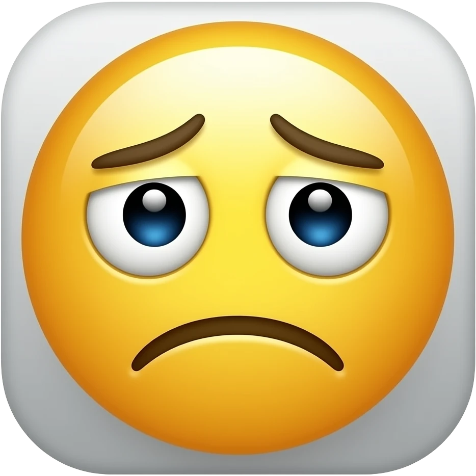 crée un emoji vraiment comme lui « 🫩 » triste et fatigué mais qui relativise, faut que l’emoji ressemble vraiment au smiley de base d’ios emoji