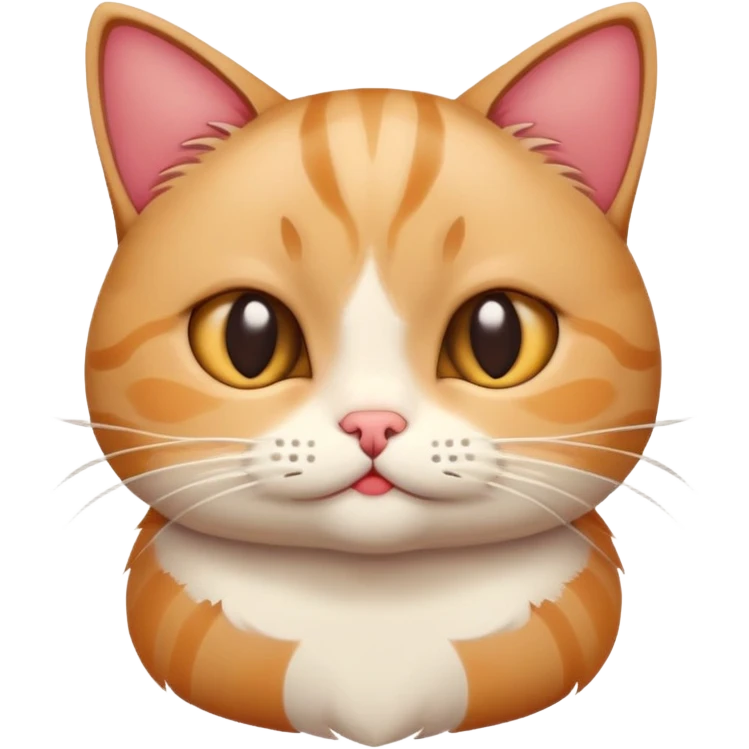 Embarrassed cat when he do not know how to answer to a proposal emoji
