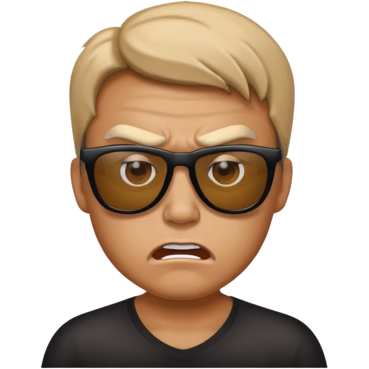 Angry face with sun glasses emoji