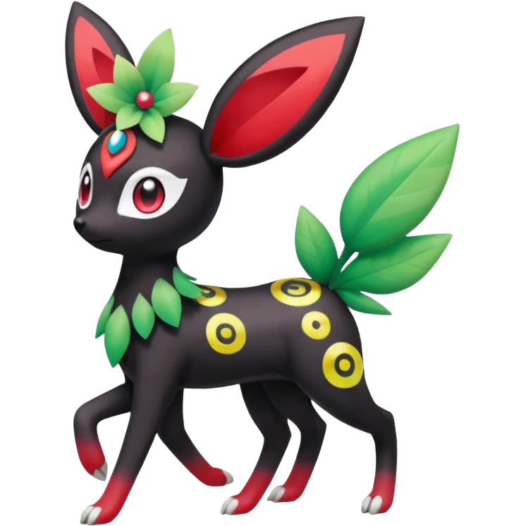 Meloetta-Shaymin-Umbreon-Pokémon-Fakémon-fusion-hybrid-creature emoji