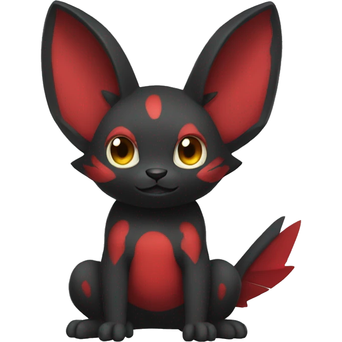 cool black red animal hybrid Fakemon full body emoji