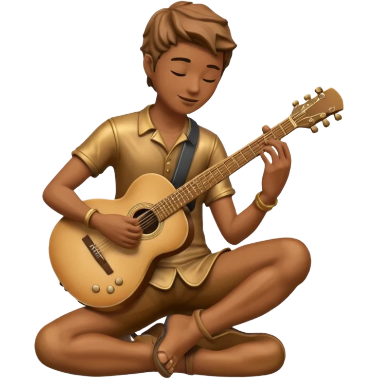 statue playing guitar emoji