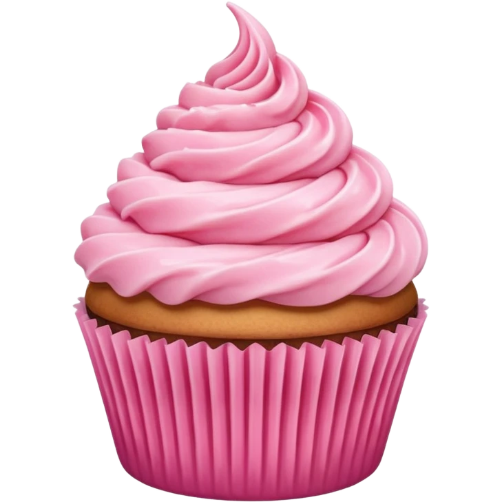 Cupcake with pink icing emoji