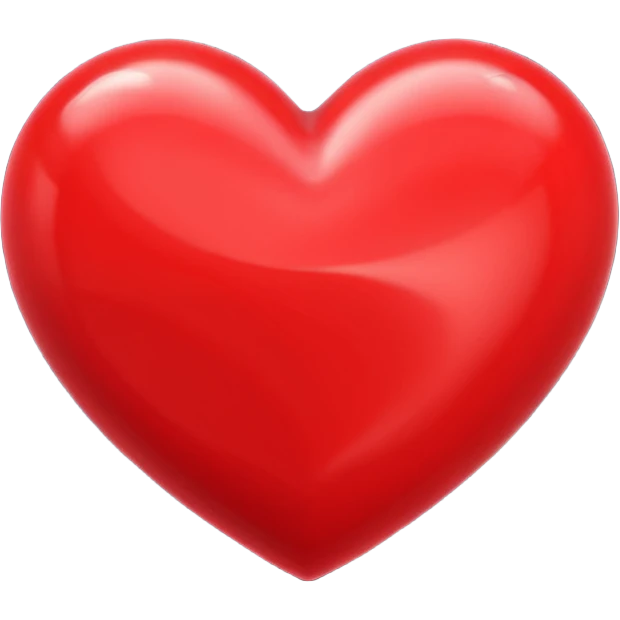 3 D spinning red heart emoji