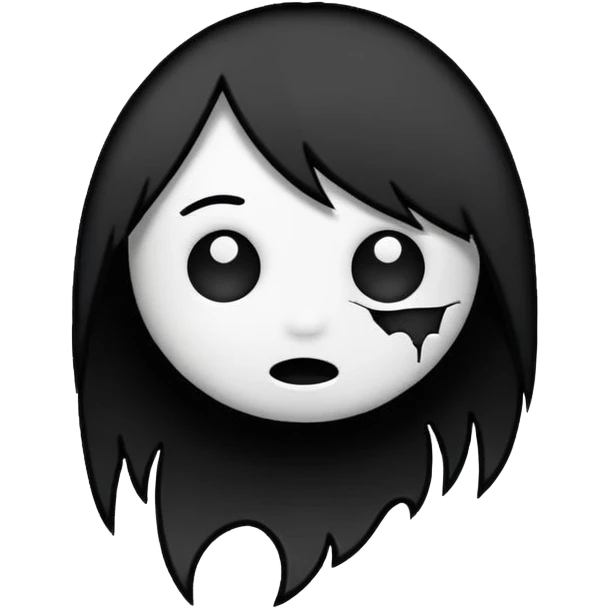 emo banner with stitched patch, cute, expressive, minimal emoji