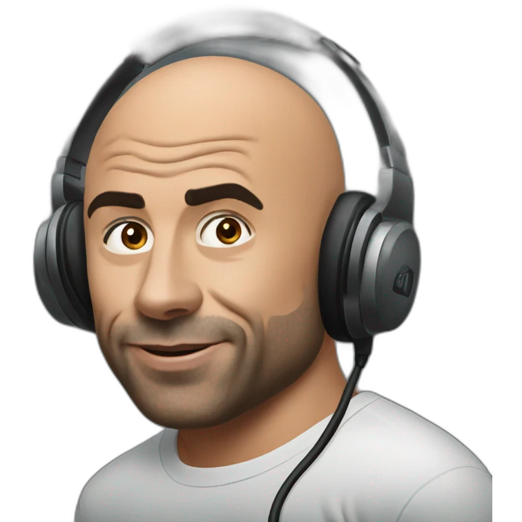 Joe Rogan podcast with a microphone emoji