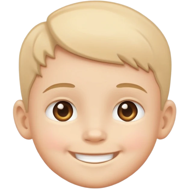 smiling child's head, simple and friendly emoji