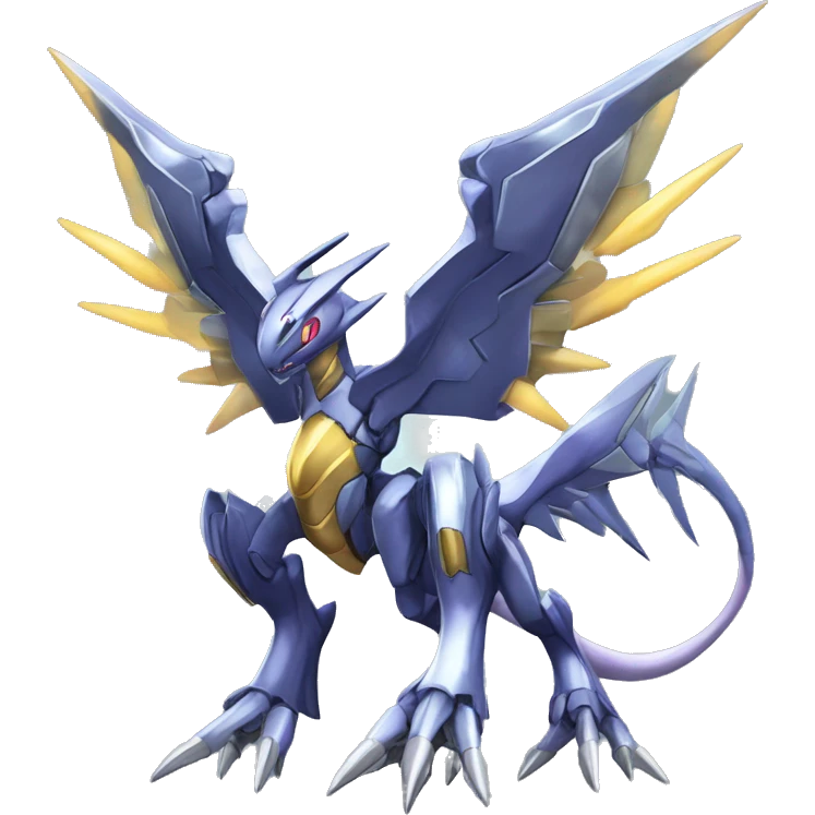  Cool Edgy Shiny Godly Ethereal Digimon-Genesect-Dialga-Reptile full body emoji
