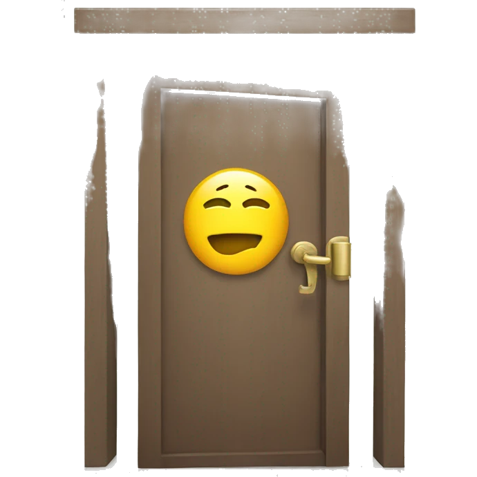 door with face And money emoji
