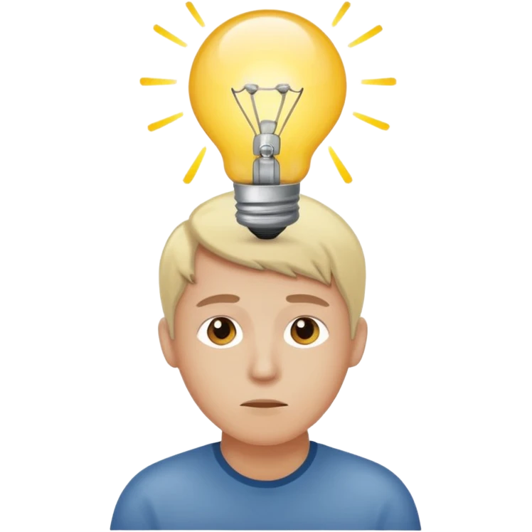 Generate a realistic emoji of someone someone figuring something out being smart about it emoji