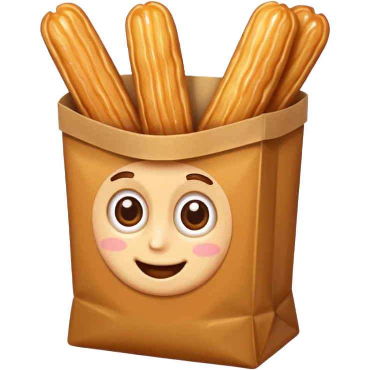 Des churros au caramel dans un sac en papier emoji