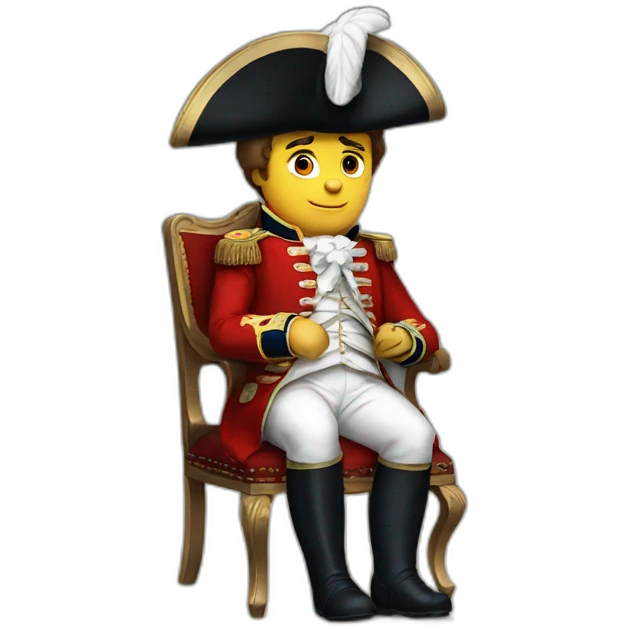 Napoleon sitting down emoji