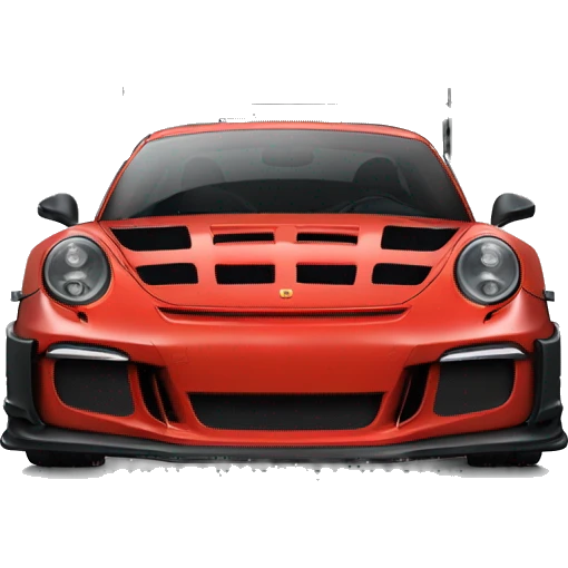red Porsche gt3 rs front view emoji