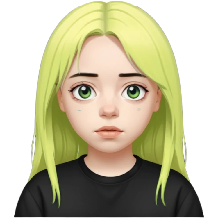 Billie Eilish just head  emoji