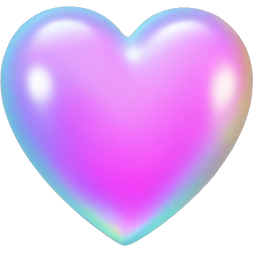 Holographic heart emoji