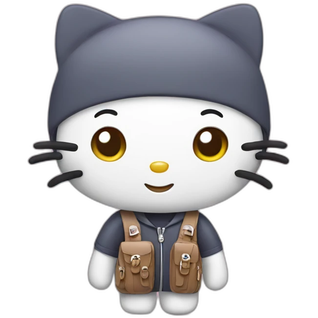 travelling hello kitty emoji