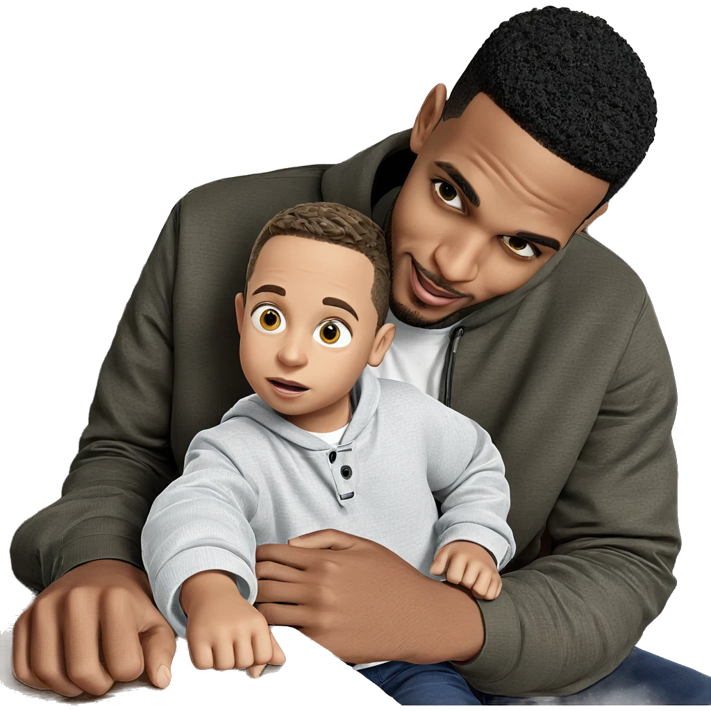 two boys indoors portrait emoji
