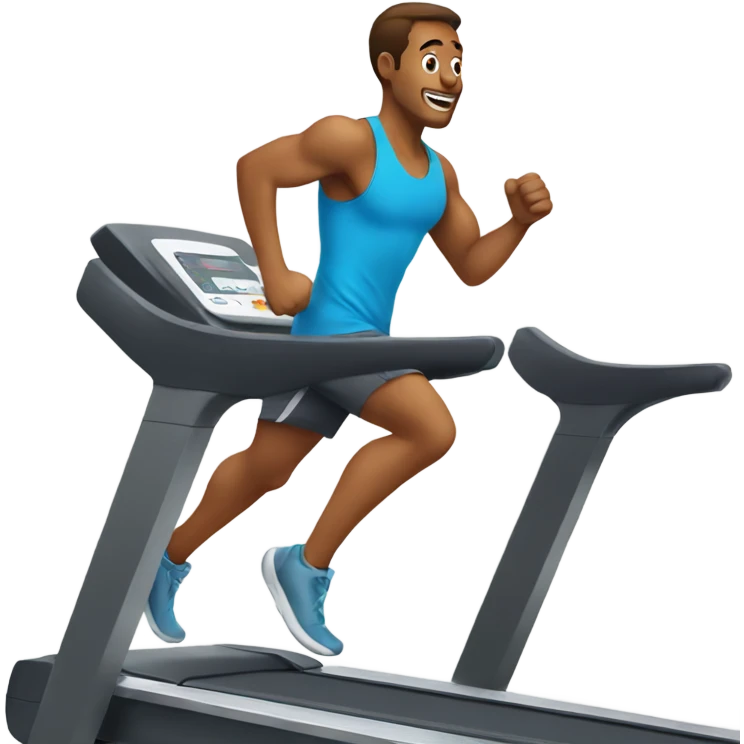 guy running on treadmill  emoji