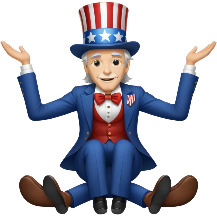 uncle sam laying on back emoji
