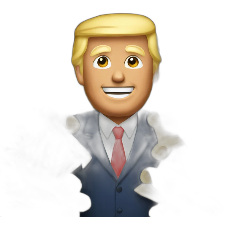 Trump eat pasta emoji
