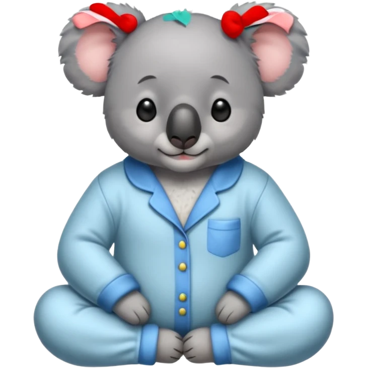 One sleepy koala in pajamas  emoji