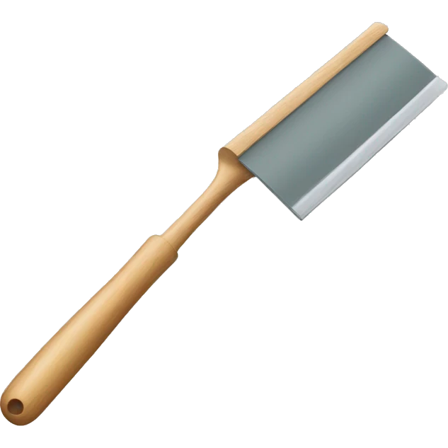 squeegee with long wooden handle emoji