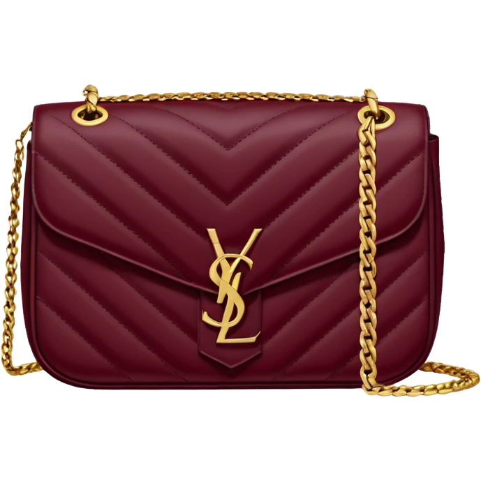 Maroon YSL bag emoji