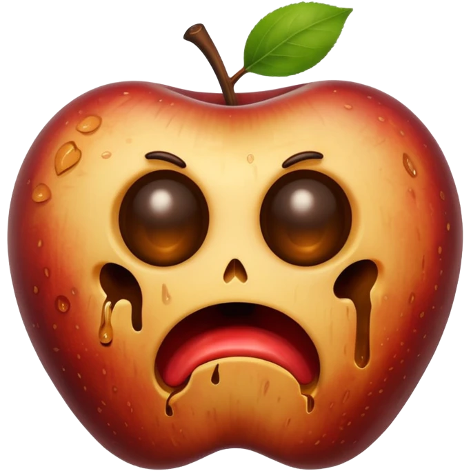 a disgusting, rotten apple emoji
