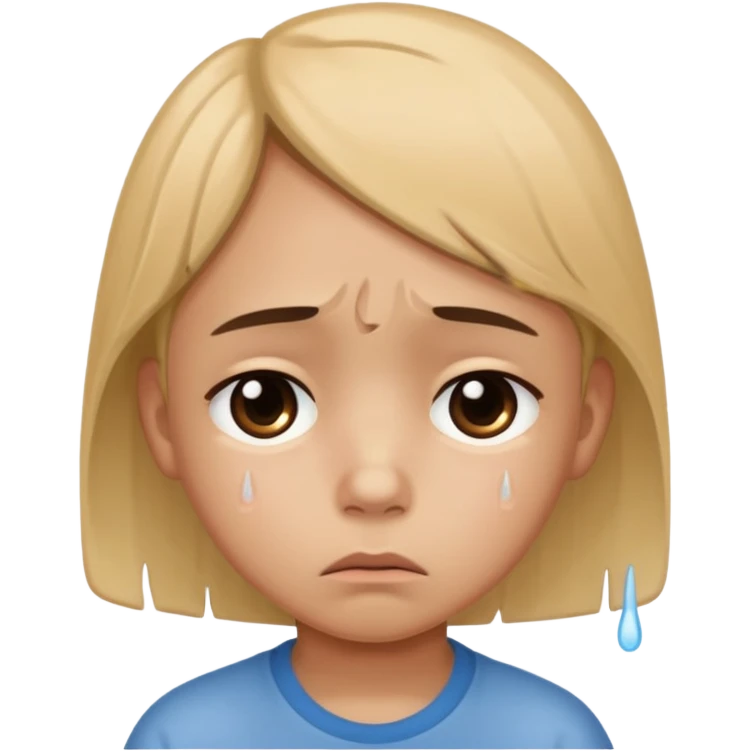 child with Shame - painful feeling from consciousness of guilt or dishonor emoji