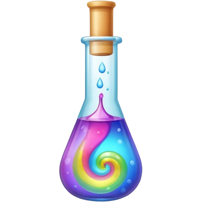 Potion – Glass vial filled with bubbling colored liquid emoji