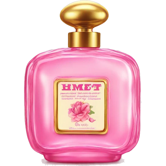 Lovely pink vintage perfume bottle with squeeze spray emoji