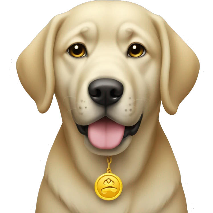 戴墨鏡的黃金獵犬 emoji