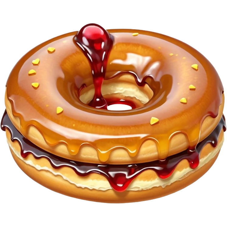 Donut with jelly dripping out emoji