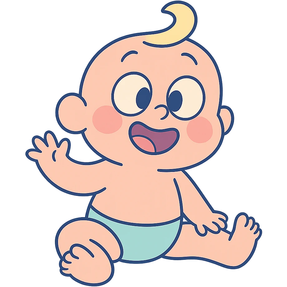soft pastel cartoon baby in calArts 2010s style emoji